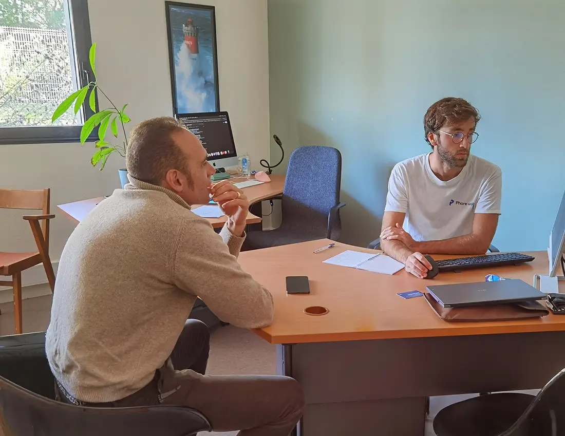 Paul avec un client
